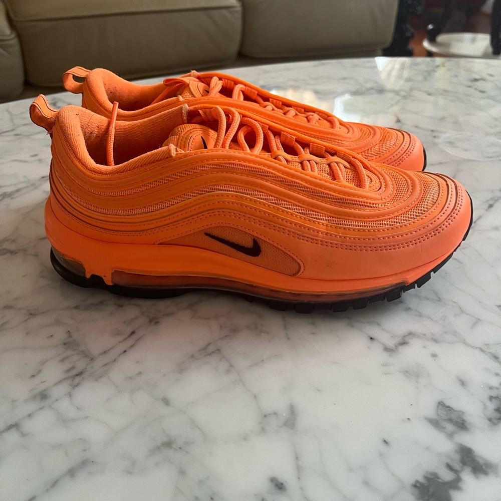 Orange Nike sneakers